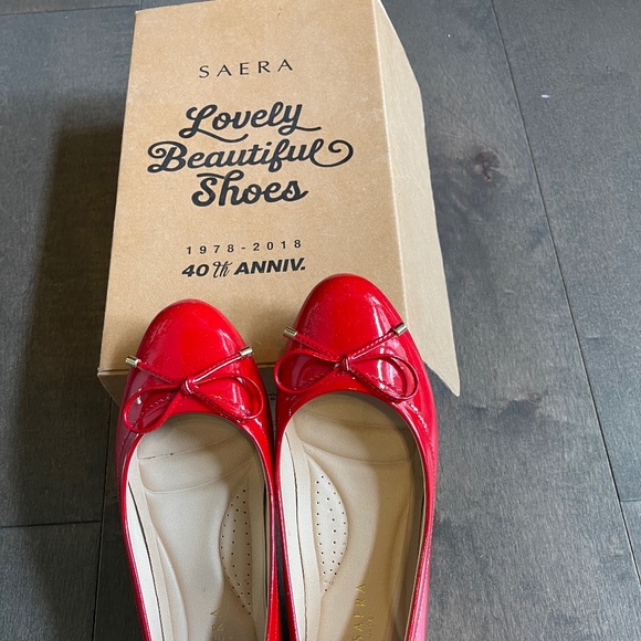 Red flat shoes - ballet shoes - Picture 4 of 4